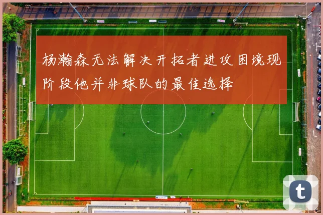 杨瀚森无法解决开拓者进攻困境现阶段他并非球队的最佳选择